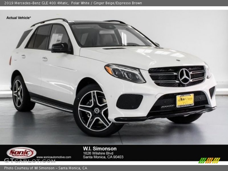 Polar White / Ginger Beige/Espresso Brown 2019 Mercedes-Benz GLE 400 4Matic