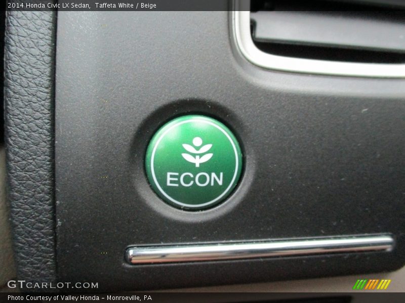 Taffeta White / Beige 2014 Honda Civic LX Sedan