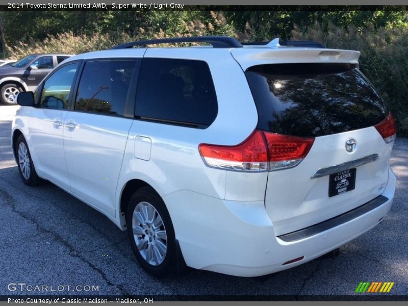 Super White / Light Gray 2014 Toyota Sienna Limited AWD