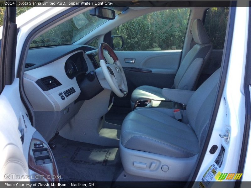 Super White / Light Gray 2014 Toyota Sienna Limited AWD