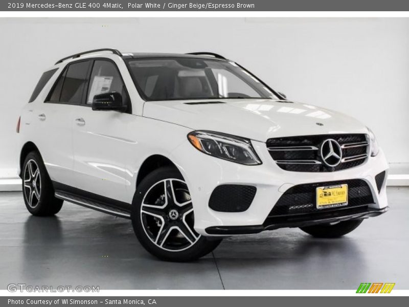 Polar White / Ginger Beige/Espresso Brown 2019 Mercedes-Benz GLE 400 4Matic