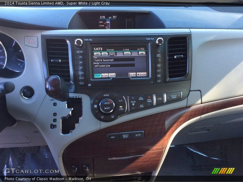 Super White / Light Gray 2014 Toyota Sienna Limited AWD