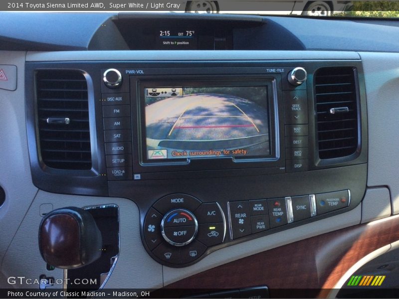 Super White / Light Gray 2014 Toyota Sienna Limited AWD