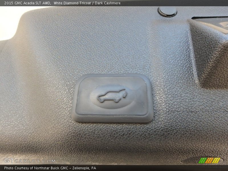 White Diamond Tricoat / Dark Cashmere 2015 GMC Acadia SLT AWD