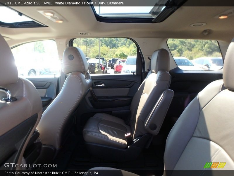 White Diamond Tricoat / Dark Cashmere 2015 GMC Acadia SLT AWD