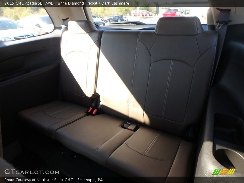 White Diamond Tricoat / Dark Cashmere 2015 GMC Acadia SLT AWD