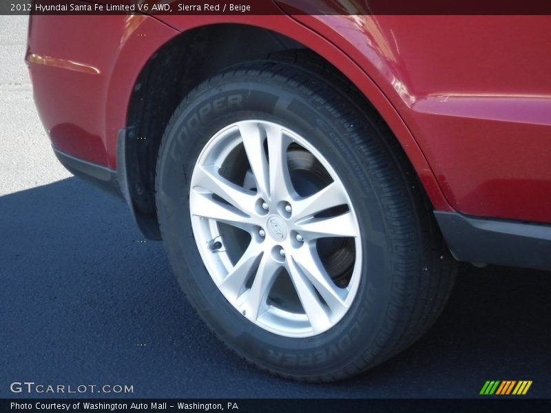 Sierra Red / Beige 2012 Hyundai Santa Fe Limited V6 AWD