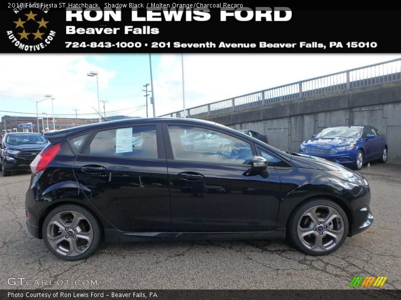 Shadow Black / Molten Orange/Charcoal Recaro 2018 Ford Fiesta ST Hatchback