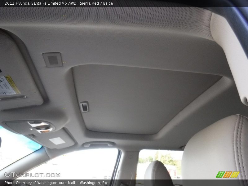 Sierra Red / Beige 2012 Hyundai Santa Fe Limited V6 AWD
