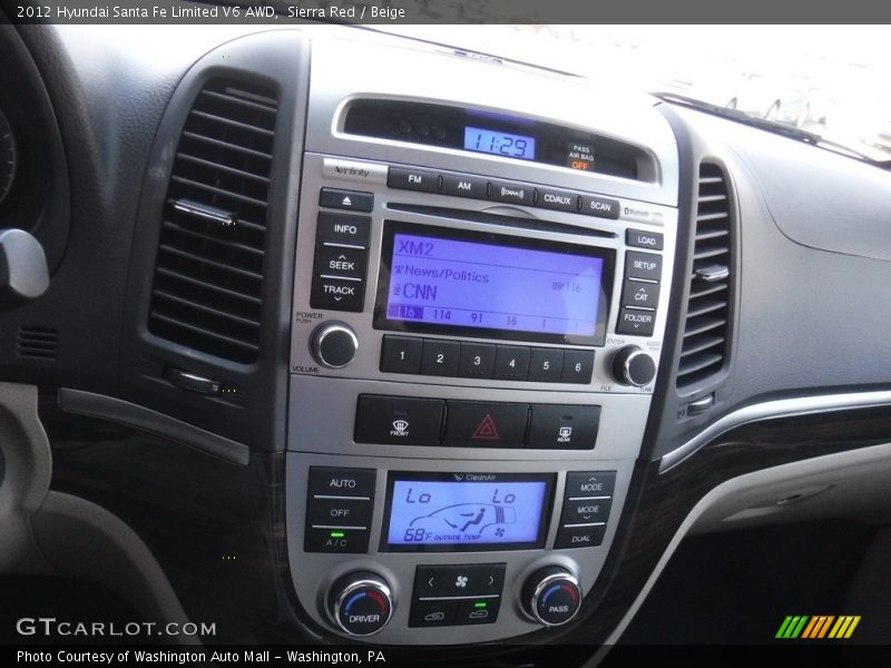Sierra Red / Beige 2012 Hyundai Santa Fe Limited V6 AWD