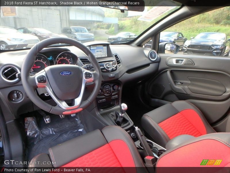  2018 Fiesta ST Hatchback Molten Orange/Charcoal Recaro Interior