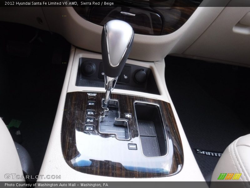 Sierra Red / Beige 2012 Hyundai Santa Fe Limited V6 AWD