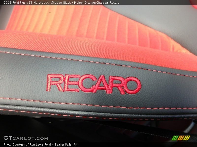 Shadow Black / Molten Orange/Charcoal Recaro 2018 Ford Fiesta ST Hatchback