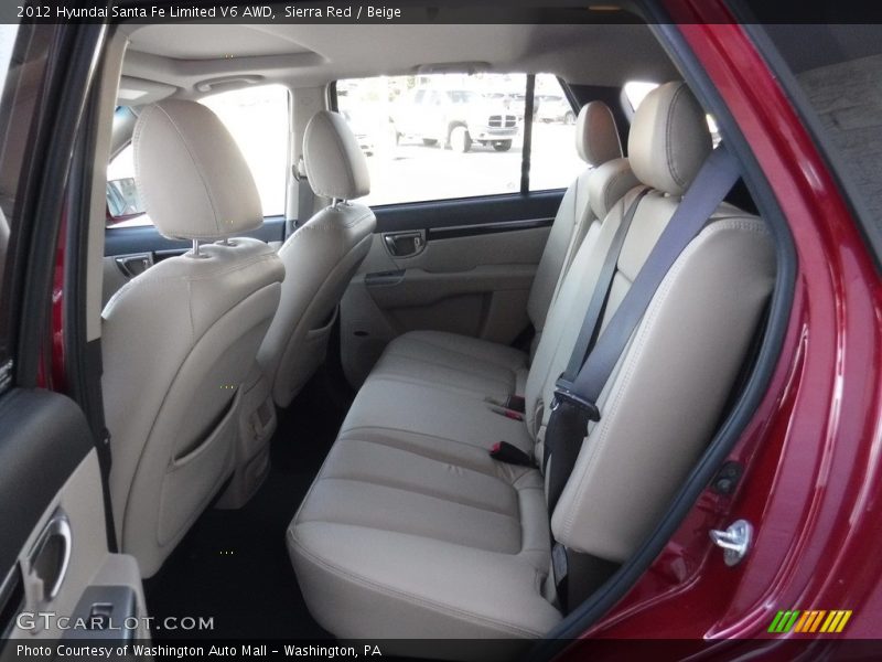 Sierra Red / Beige 2012 Hyundai Santa Fe Limited V6 AWD