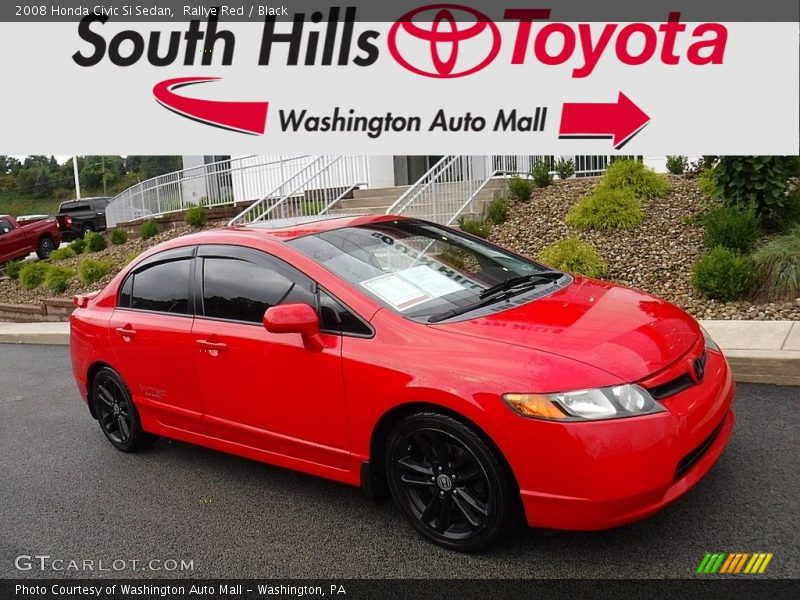 Rallye Red / Black 2008 Honda Civic Si Sedan
