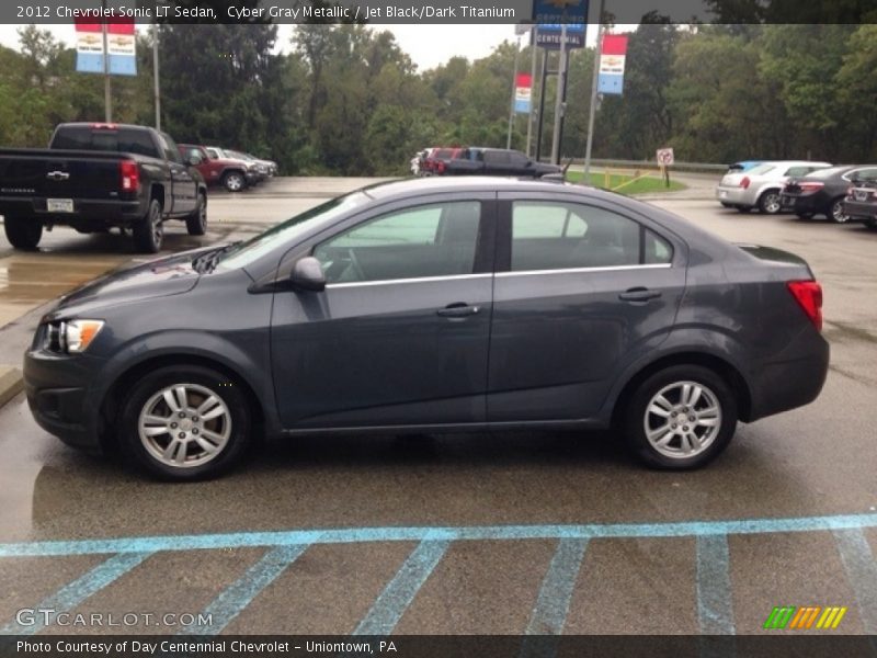 Cyber Gray Metallic / Jet Black/Dark Titanium 2012 Chevrolet Sonic LT Sedan