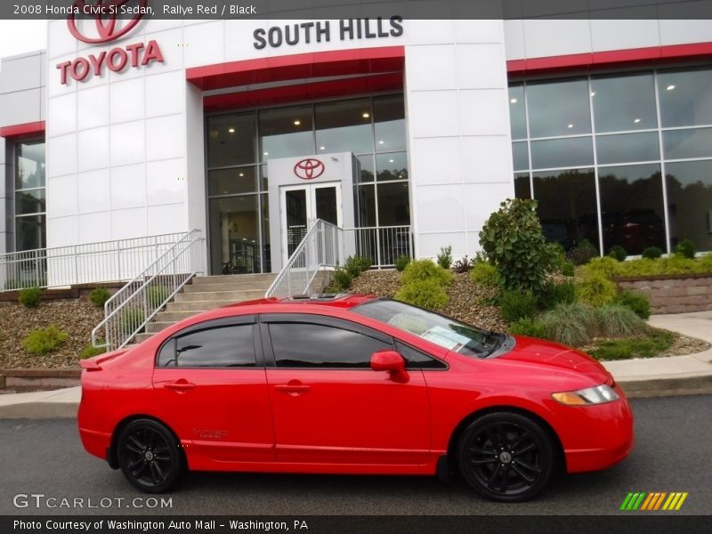 Rallye Red / Black 2008 Honda Civic Si Sedan