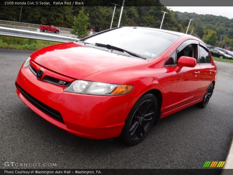 Rallye Red / Black 2008 Honda Civic Si Sedan
