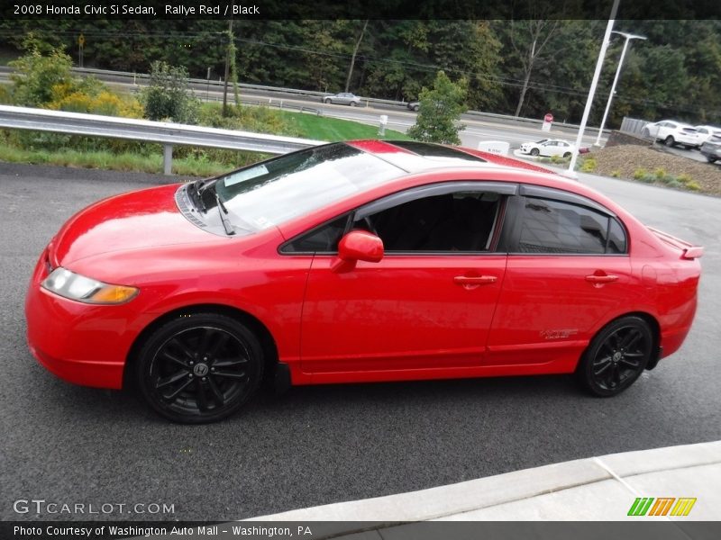 Rallye Red / Black 2008 Honda Civic Si Sedan