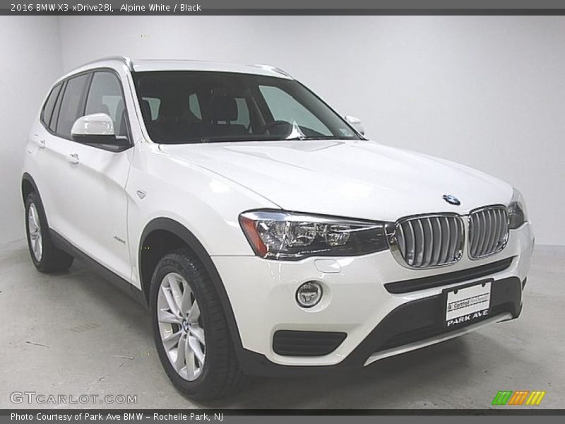 Alpine White / Black 2016 BMW X3 xDrive28i