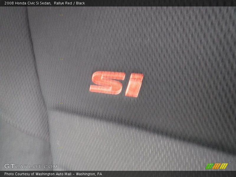Rallye Red / Black 2008 Honda Civic Si Sedan