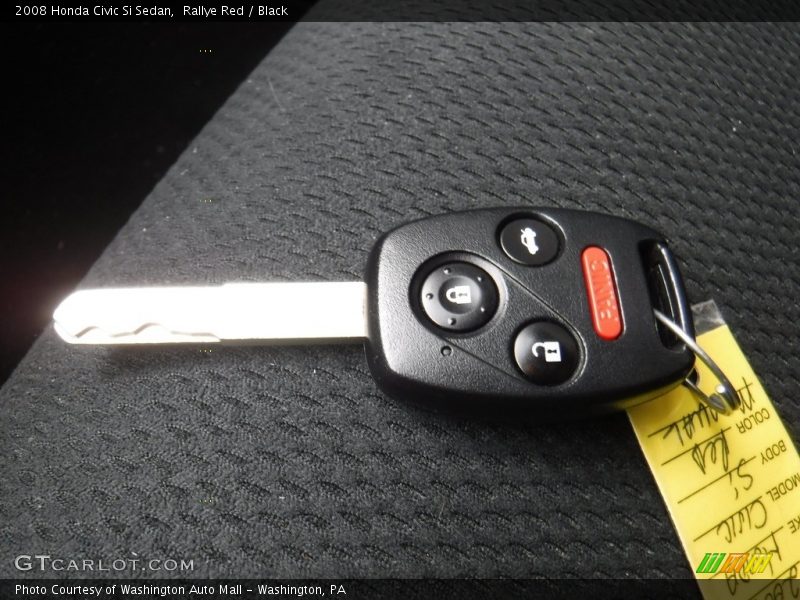 Rallye Red / Black 2008 Honda Civic Si Sedan