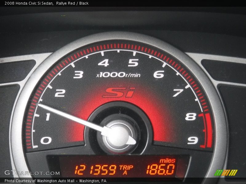 Rallye Red / Black 2008 Honda Civic Si Sedan