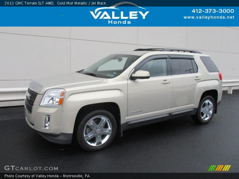 Gold Mist Metallic / Jet Black 2012 GMC Terrain SLT AWD