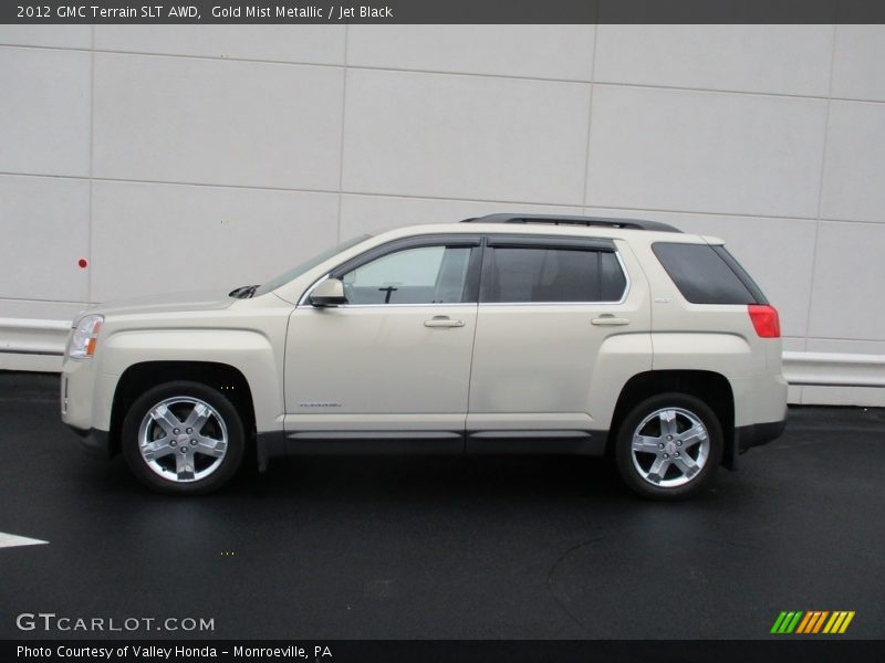 Gold Mist Metallic / Jet Black 2012 GMC Terrain SLT AWD