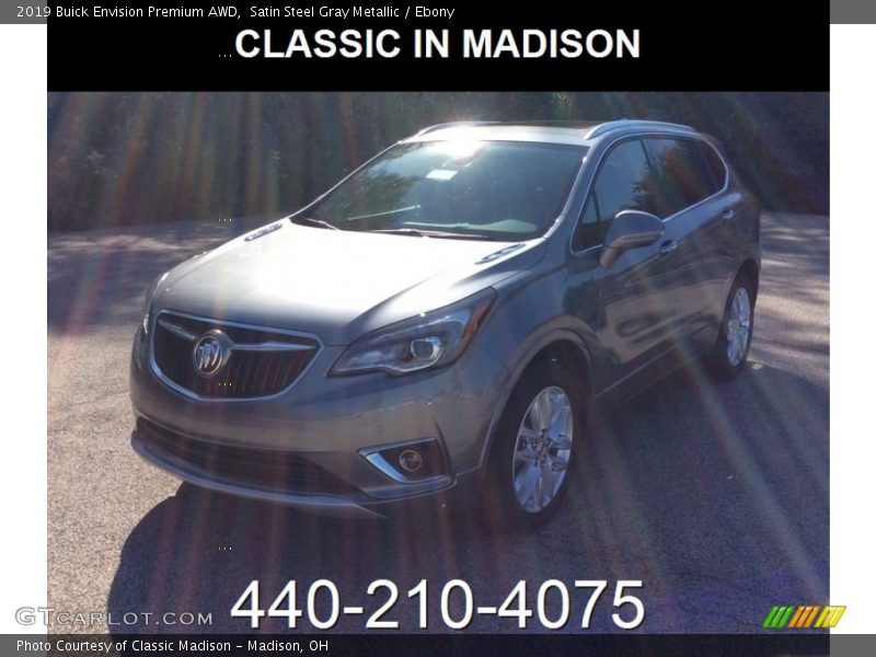 Satin Steel Gray Metallic / Ebony 2019 Buick Envision Premium AWD