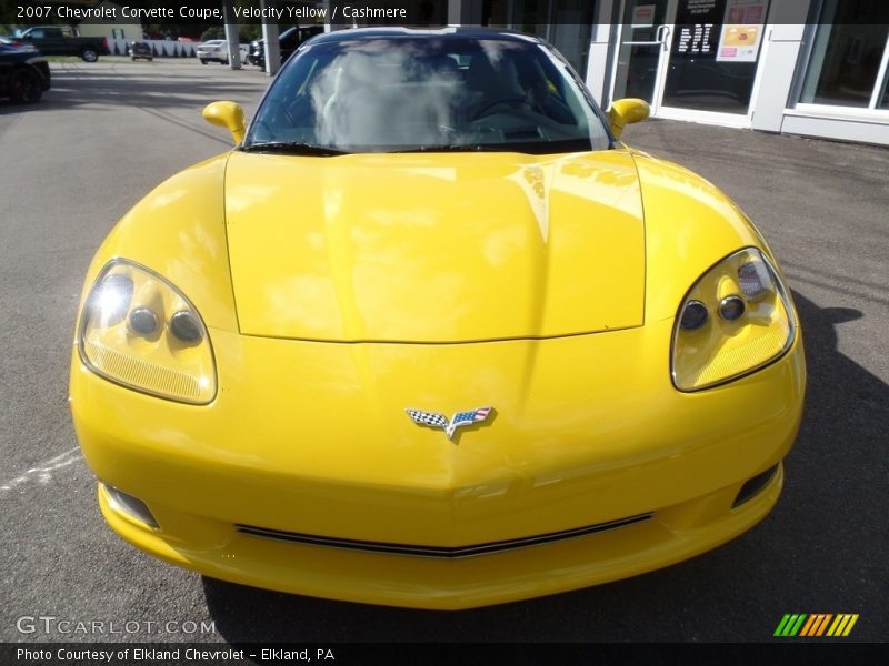 Velocity Yellow / Cashmere 2007 Chevrolet Corvette Coupe
