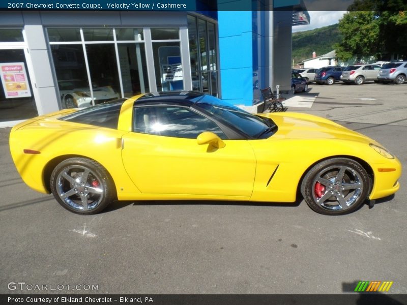 Velocity Yellow / Cashmere 2007 Chevrolet Corvette Coupe