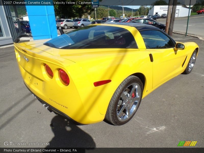 Velocity Yellow / Cashmere 2007 Chevrolet Corvette Coupe