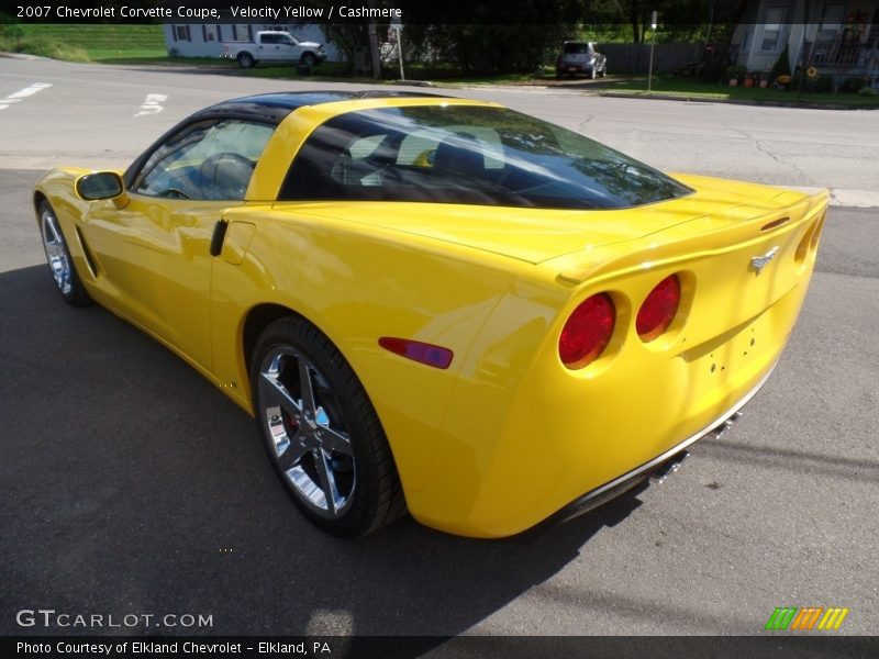 Velocity Yellow / Cashmere 2007 Chevrolet Corvette Coupe