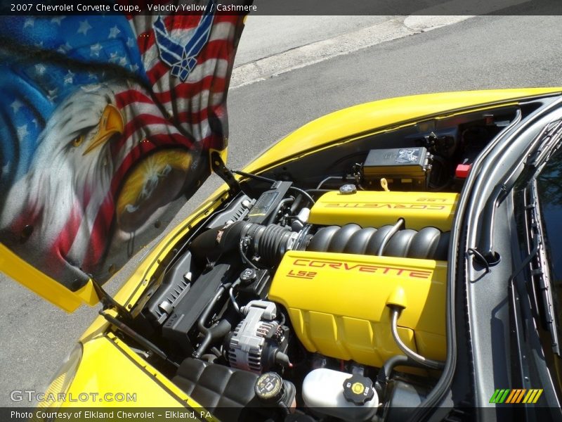 Velocity Yellow / Cashmere 2007 Chevrolet Corvette Coupe
