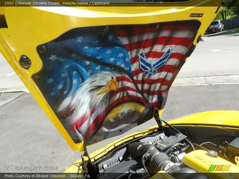 Velocity Yellow / Cashmere 2007 Chevrolet Corvette Coupe