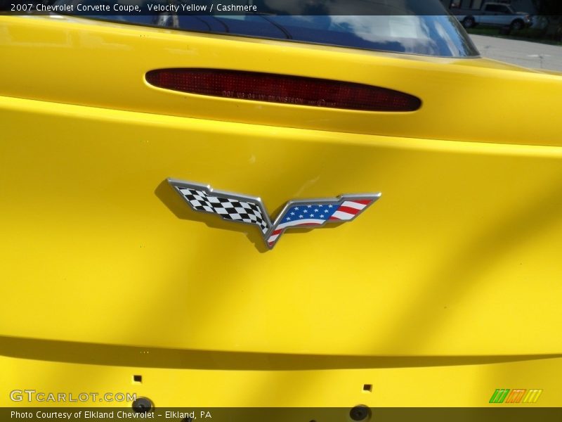 Velocity Yellow / Cashmere 2007 Chevrolet Corvette Coupe