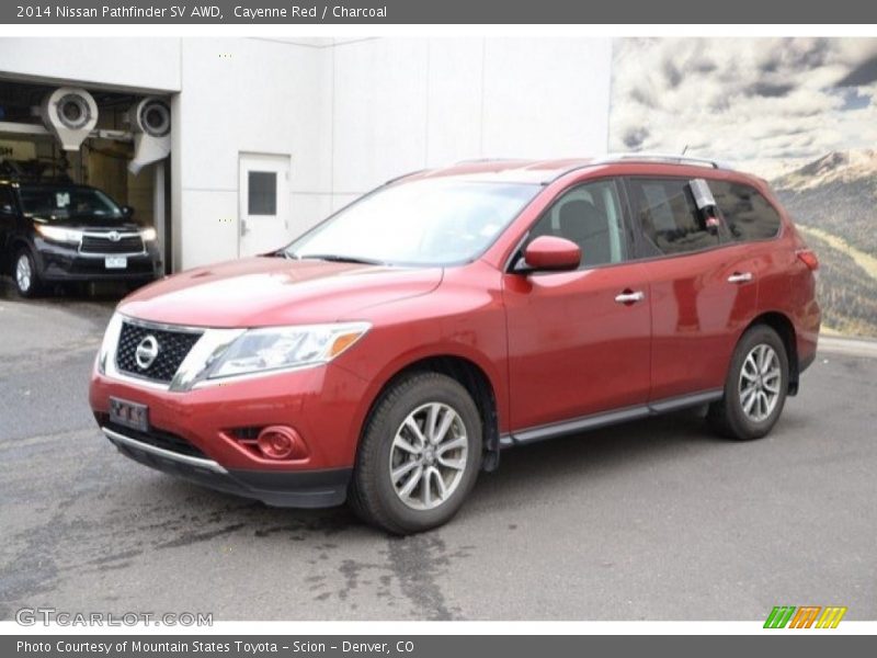 Cayenne Red / Charcoal 2014 Nissan Pathfinder SV AWD