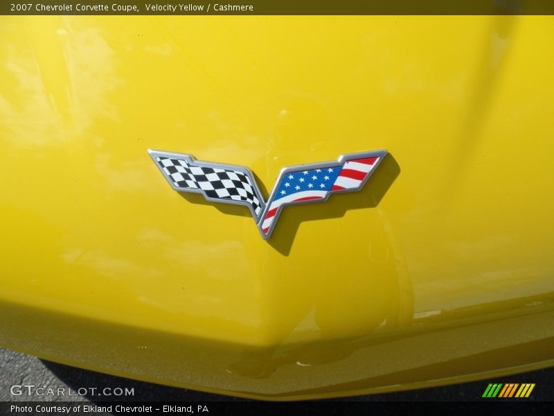 Velocity Yellow / Cashmere 2007 Chevrolet Corvette Coupe