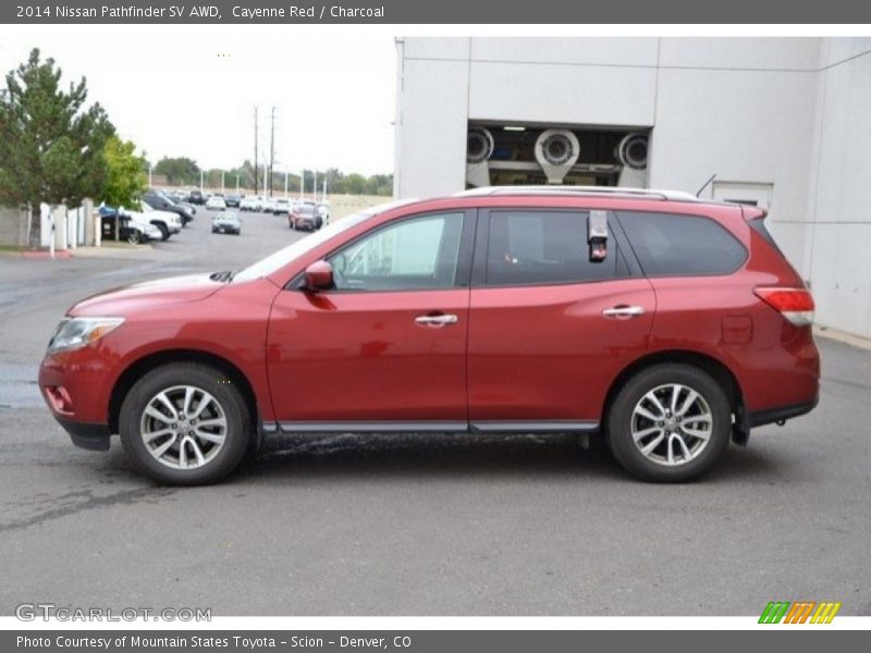 Cayenne Red / Charcoal 2014 Nissan Pathfinder SV AWD