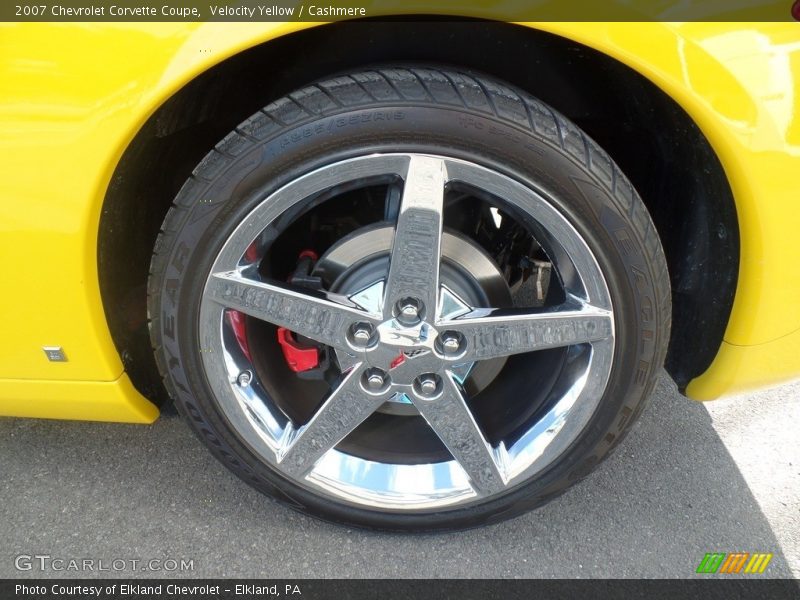 Velocity Yellow / Cashmere 2007 Chevrolet Corvette Coupe