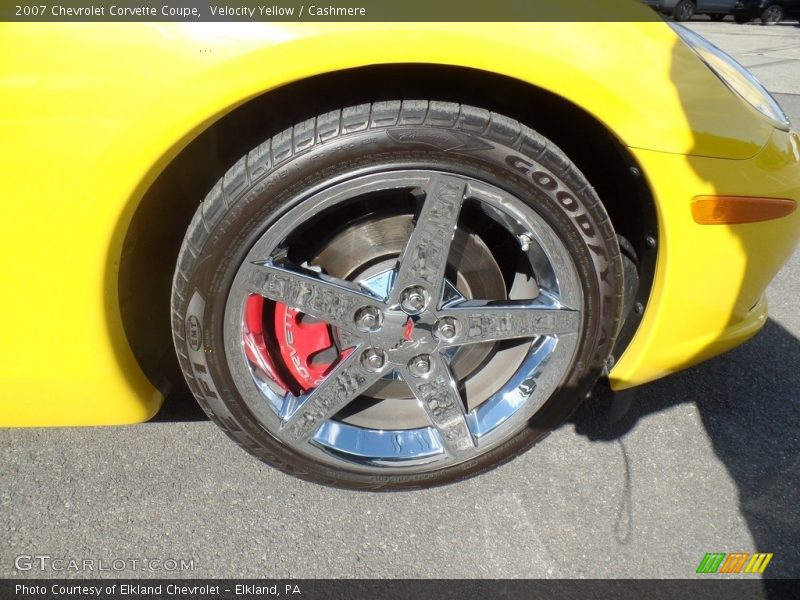 Velocity Yellow / Cashmere 2007 Chevrolet Corvette Coupe