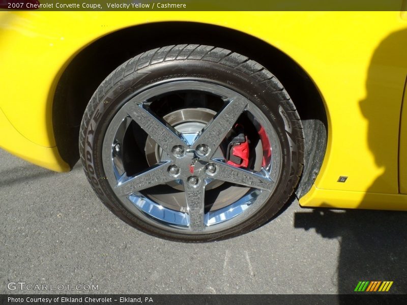 Velocity Yellow / Cashmere 2007 Chevrolet Corvette Coupe