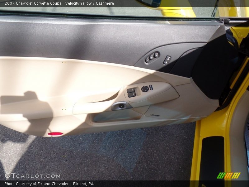 Velocity Yellow / Cashmere 2007 Chevrolet Corvette Coupe