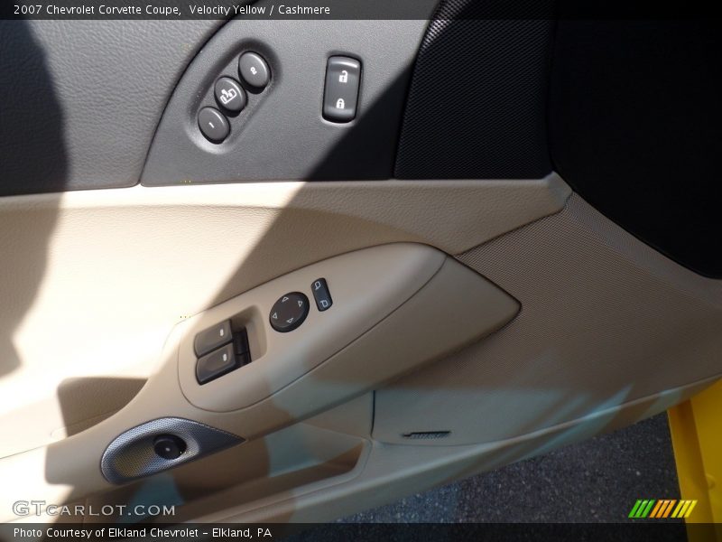 Velocity Yellow / Cashmere 2007 Chevrolet Corvette Coupe