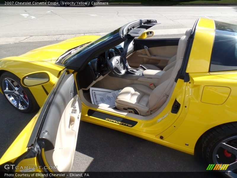 Velocity Yellow / Cashmere 2007 Chevrolet Corvette Coupe