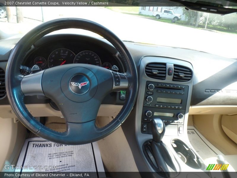 Velocity Yellow / Cashmere 2007 Chevrolet Corvette Coupe
