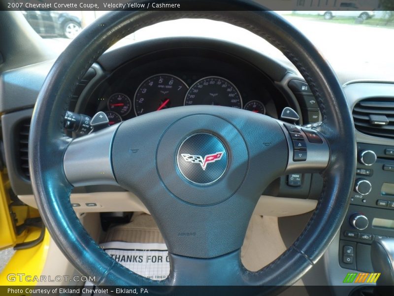 Velocity Yellow / Cashmere 2007 Chevrolet Corvette Coupe