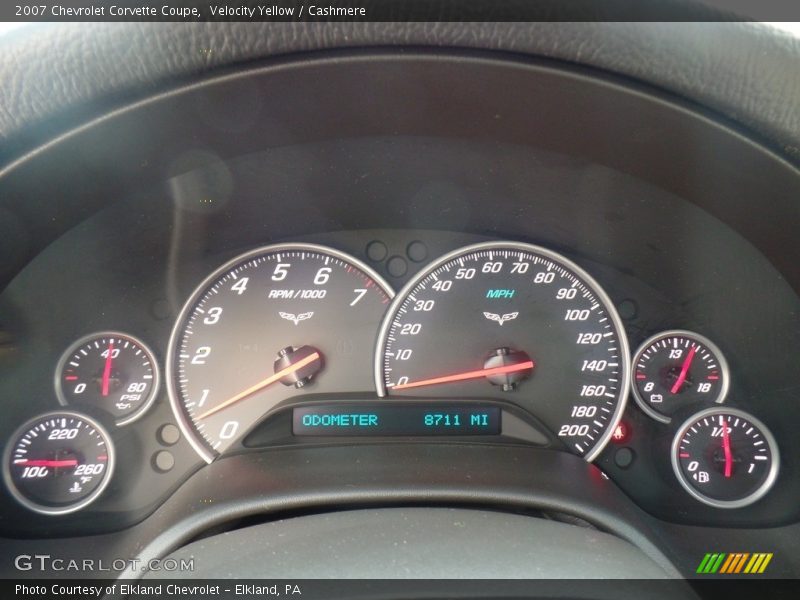 Velocity Yellow / Cashmere 2007 Chevrolet Corvette Coupe