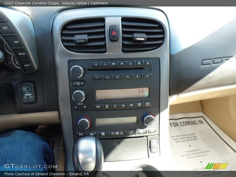 Velocity Yellow / Cashmere 2007 Chevrolet Corvette Coupe